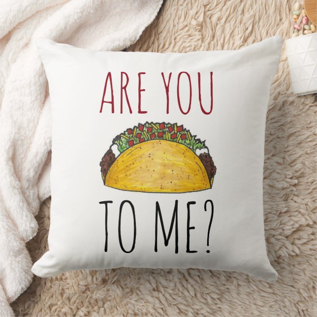 Pratar du med mig? Taco Mexican Food Kudde (Filt)