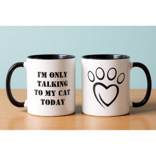 Pratar Med Min Katt Idag Rolig Introvert Kontorsmu Mugg