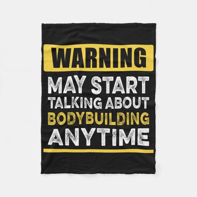 Pratar om Bodybuilding Anytime Funny Bodybuild Fleecefilt (Framsidan)