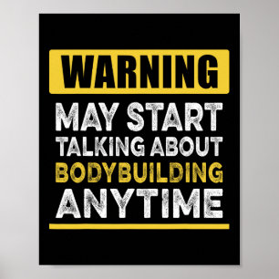 Pratar om Bodybuilding Anytime Funny Bodybuild Poster