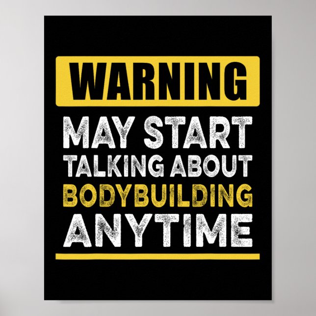 Pratar om Bodybuilding Anytime Funny Bodybuild Poster (Framsidan)