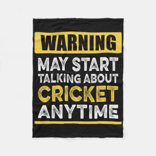 Pratar om cricket när som helst Rolig cricketspela Fleecefilt