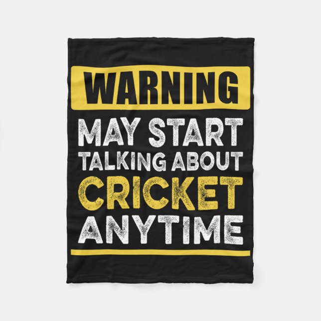 Pratar om cricket när som helst Rolig cricketspela Fleecefilt (Framsidan)
