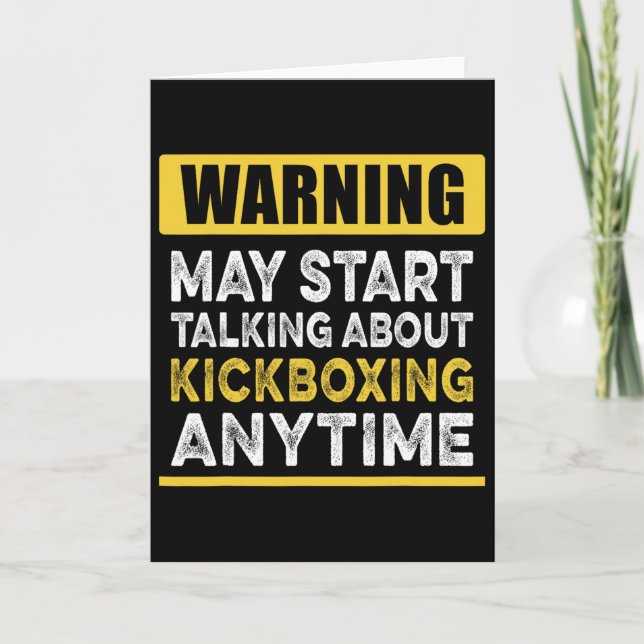 Pratar om kickboxning när som helst Rolig kickboxa Kort (Framsida)