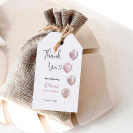 pratbubblor Flickor första födelsedag Tack Presentetikett