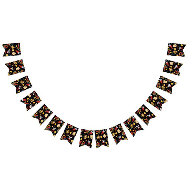 Prate Treasure Party Bunting Flaggor (Alla)