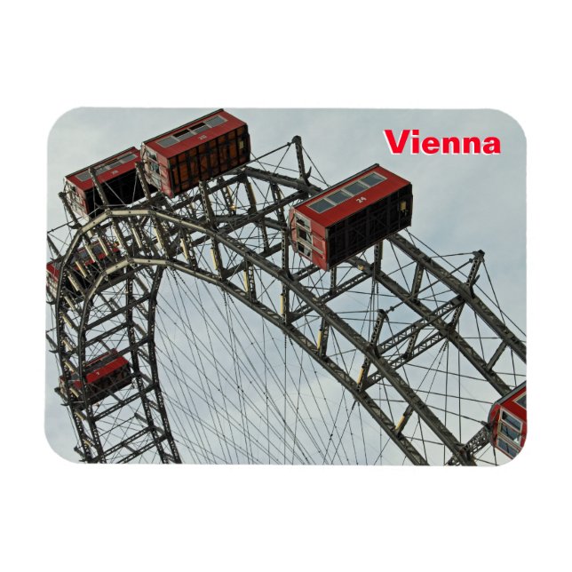 Prater Ferris Wheel, Wien, Österrike Magnet (Horisontell)