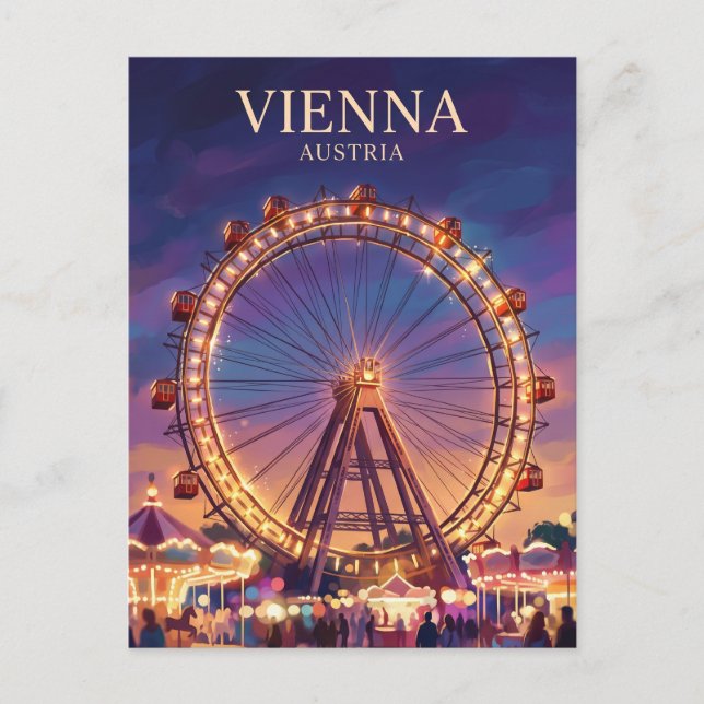 Prater och Riesenrad Österrike Vykort (Framsida)