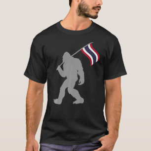 Prathet Thai eller Thai Flagga på Thailand Flagga T Shirt