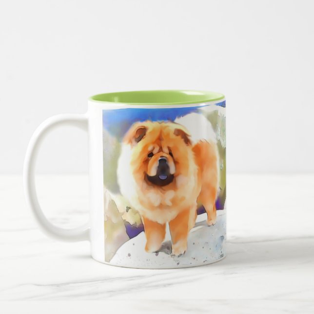 PRATIG heARTdogchow Två-Tonad Mugg (Vänster)