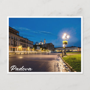 Prato della Valle nattetid i Padova, Italien Vykort