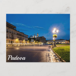Prato della Valle nattetid i Padova, Italien Vykort