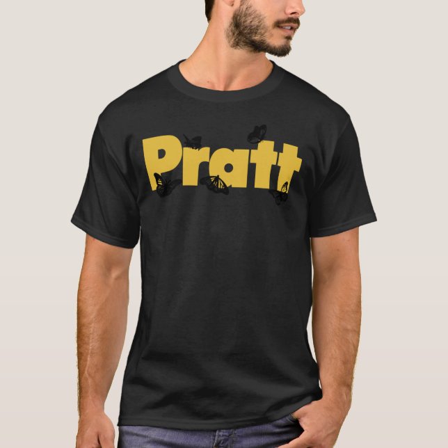 Pratt Institute Butterfly Logotyp    T Shirt (Framsida)