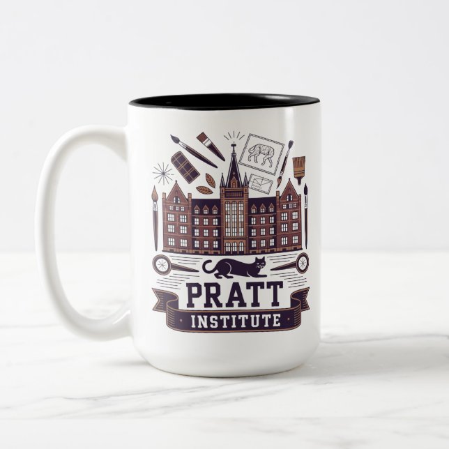 Pratt institute Två-Tonad mugg (Vänster)