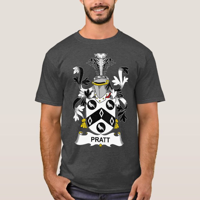 Pratt Jackar Arm Family Crest T Shirt (Framsida)