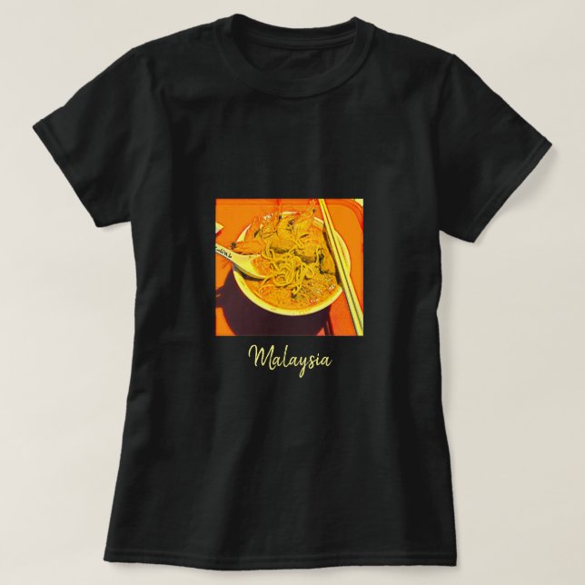Prawn Laksa spicy foodie-resa T Shirt (Design framsida)