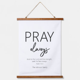 Pray Alltid Christian Bible Verse Hanging Tapestry