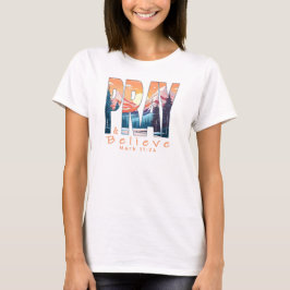 Pray and Tro Christian Design T Shirt
