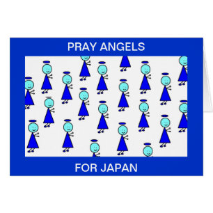 PRAY ÄNGLAR FÖR JAPAN HÄLSNINGSKORT