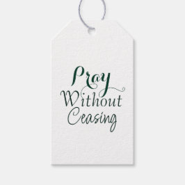 Pray Bible Verse Christian Prayer Grönt and White Presentetikett