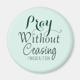 Pray Bible Verse Christian Prayer Ljust grönt Magnet