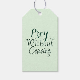 Pray Bible Verse Christian Prayer Ljust grönt Presentetikett