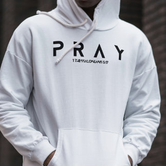 "Pray" Christian bible verse Religiösa Hoodie