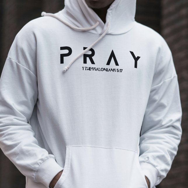 "Pray" Christian bible verse Religiösa Hoodie (Skapare uppladdad)