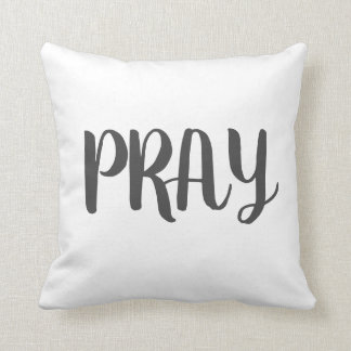 PRAY Christian Decorative Pillow Throw Farm Faith Kudde
