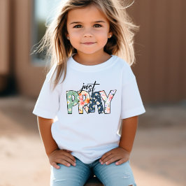 Pray Cute Western Blommigt Christian T Shirt