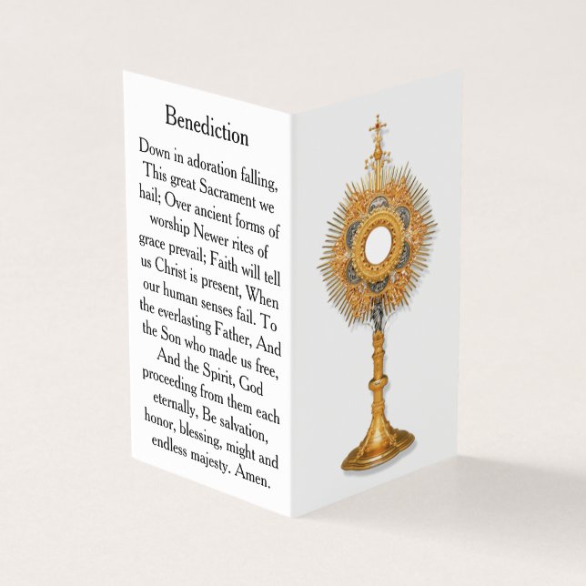 Pray During Eucharistic Adoration Card Kort (Utsida)