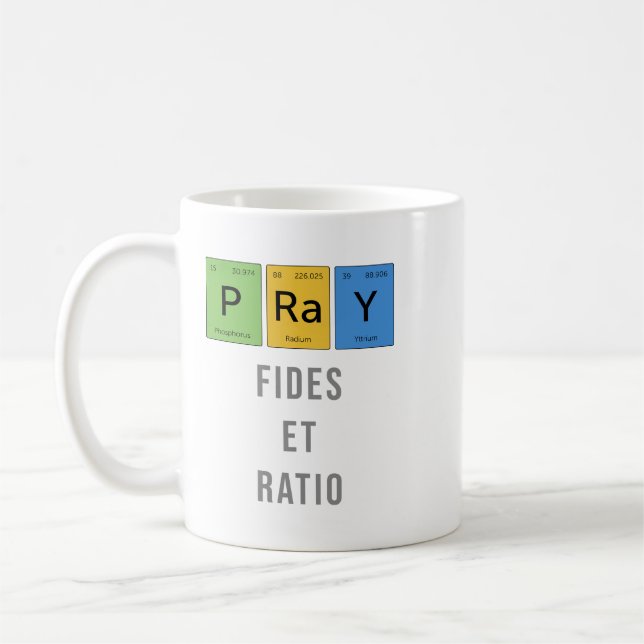 Pray—Fides et Ratio (Faith and Reason) Kaffemugg (Vänster)