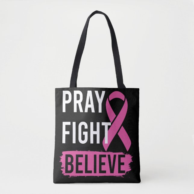 Pray Fight Believe Tote Tygkasse (Framsida)