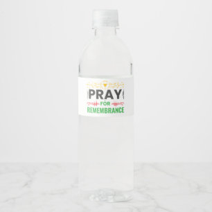 Pray for: A Collective Remfame Vattenflaska Etikett