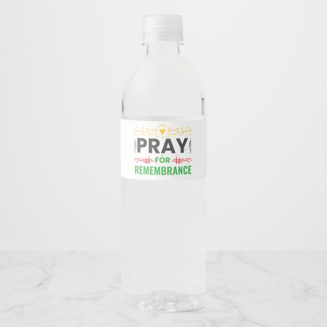 Pray for: A Collective Remfame Vattenflaska Etikett (Framsida)