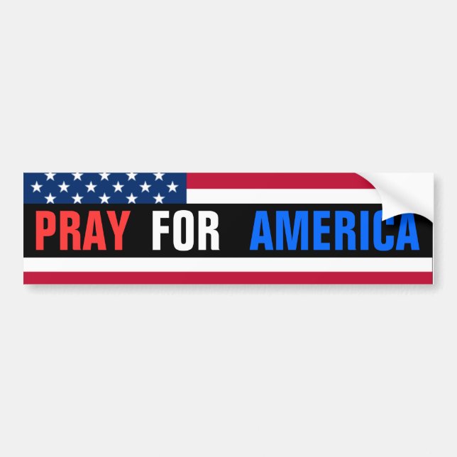Pray for America Bildekal (Framsidan)