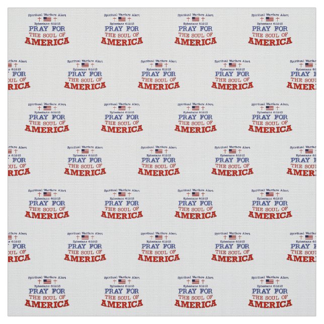 PRAY FOR AMERICA Fabric Tyg (Provkarta)
