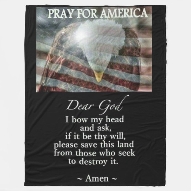 PRAY för AMERICA Fleecefilt (Framsidan)