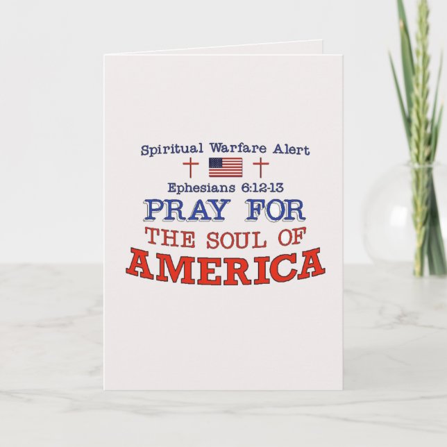 PRAY FOR AMERICA Greeting Card Tack Kort (Framsida)