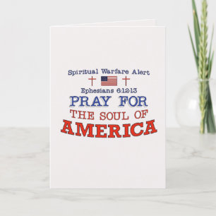 PRAY FOR AMERICA Greeting Card Tack Kort
