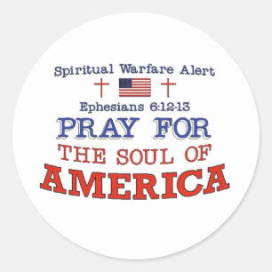 PRAY FOR AMERICA RUNT KLISTERMÄRKE