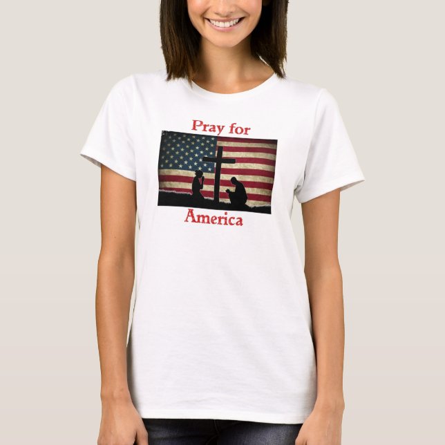 Pray for America T-Shirt (Framsida)