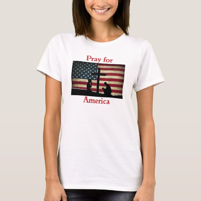 Pray for America T-Shirt (Framsida)