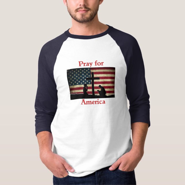 Pray for America T Shirt (Framsida)