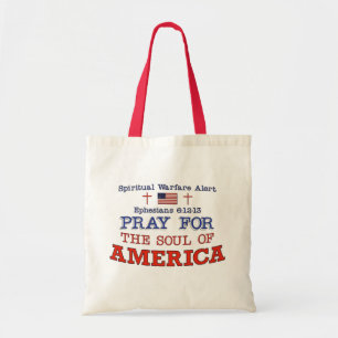 PRAY FOR AMERICA Tote Bag Tygkasse