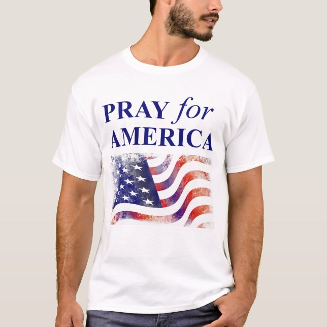 Pray för Amerika T Shirt (Framsida)