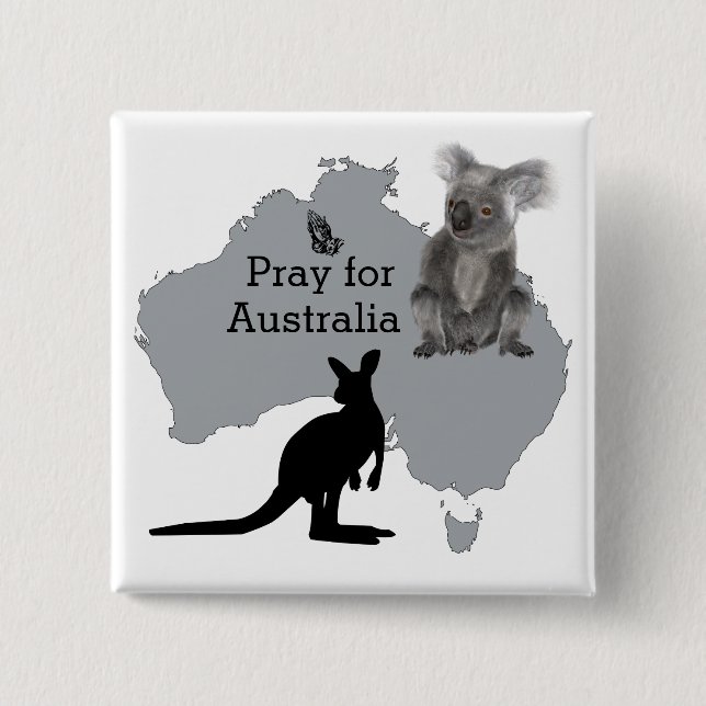 Pray for Australia Knapp (Framsida)