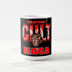 Pray for Cult MAGA Kaffemugg