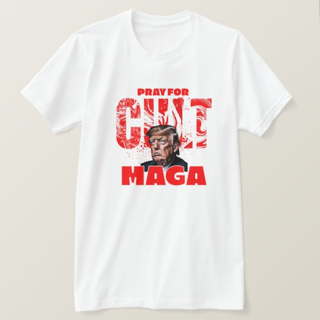 Pray for Cult MAGA T Shirt (Design framsida)