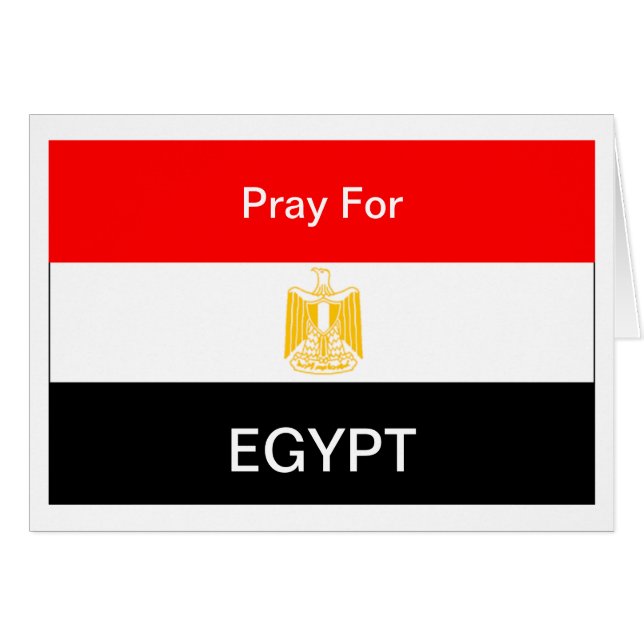 Pray for EGYPTEN Hälsningskort (Framsidan Horizontal)